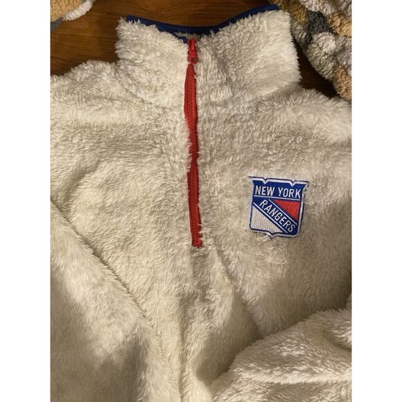 New York Rangers Fleece Quarter Zip Sz 7/8 Child NWT Girls - Picture 3 of 6